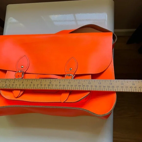 Neon Leather Satchel - Picture 8 of 11